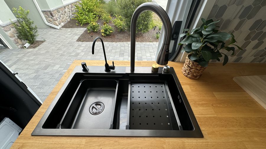 Van exterior front angle