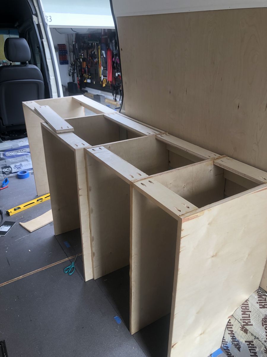 Van build — floor and base framing