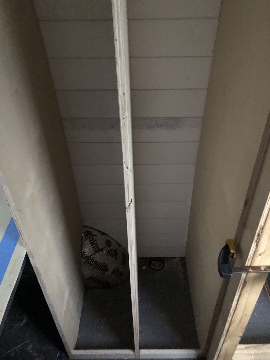 Van build — storage and cabinet rough-in